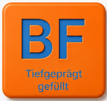 Tiefgeprägtes Silikonarmband mit Farbfüllung – Beispiel